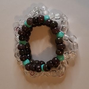 Smiley face Spike cuff bracelet jo1